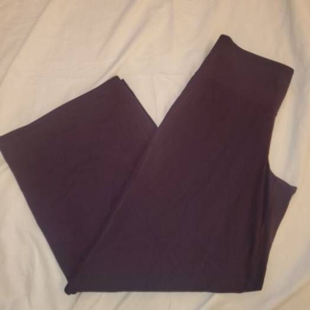 Athleta Elation Wide Leg Dark Purple Stretch Yoga Pants Size 1X - Picture 4 of 14